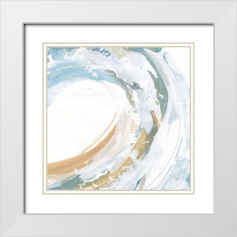 Cyclical IV White Modern Wood Framed Art Print with Double Matting by Paschke, Chris