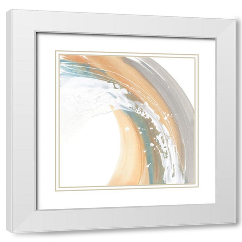 White Dots II White Modern Wood Framed Art Print with Double Matting by Paschke, Chris