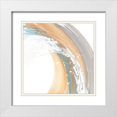 White Dots II White Modern Wood Framed Art Print with Double Matting by Paschke, Chris