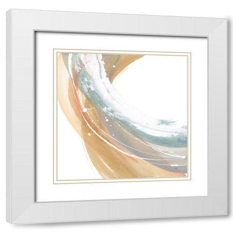 White Dots III White Modern Wood Framed Art Print with Double Matting by Paschke, Chris