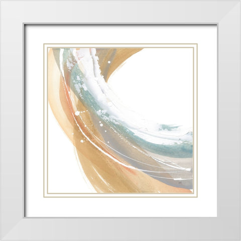 White Dots III White Modern Wood Framed Art Print with Double Matting by Paschke, Chris