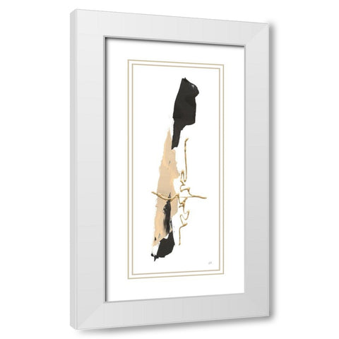 Instinct III White Modern Wood Framed Art Print with Double Matting by Paschke, Chris