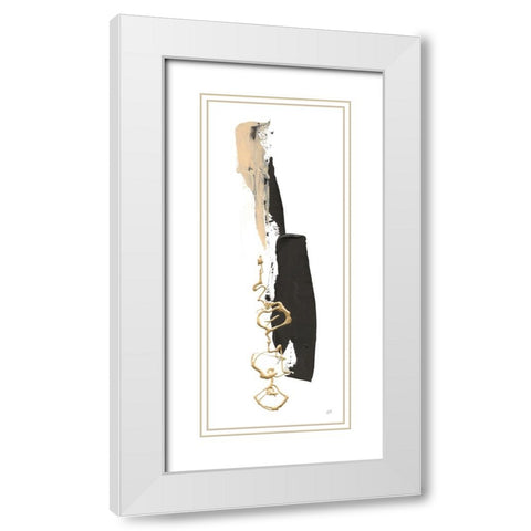 Instinct V White Modern Wood Framed Art Print with Double Matting by Paschke, Chris