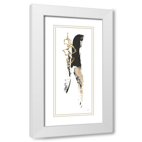 Instinct VI White Modern Wood Framed Art Print with Double Matting by Paschke, Chris