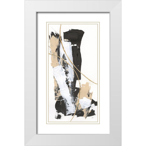 Composite III White Modern Wood Framed Art Print with Double Matting by Paschke, Chris