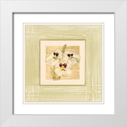 Exotic Floral I White Modern Wood Framed Art Print with Double Matting by Blum, Cheri