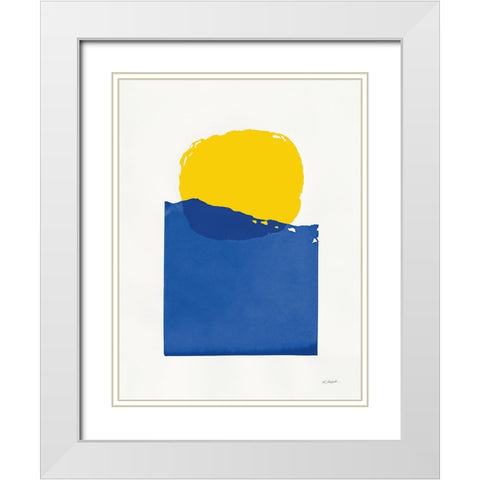 Buoyant Bright Primary White Modern Wood Framed Art Print with Double Matting by Schick, Mike