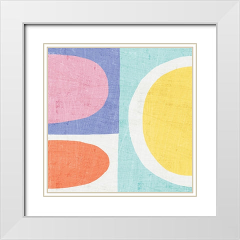 Pastel II White Modern Wood Framed Art Print with Double Matting by Wild Apple Portfolio