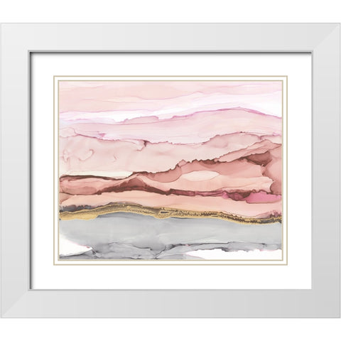 The Vineyard I Blush White Modern Wood Framed Art Print with Double Matting by Paschke, Chris