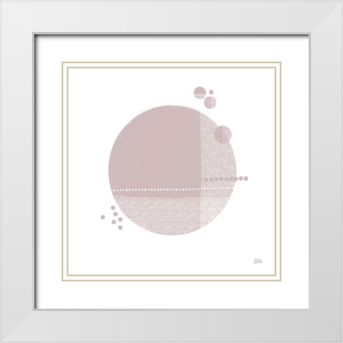 Tribeca II Mauve White Modern Wood Framed Art Print with Double Matting by Averinos, Melissa