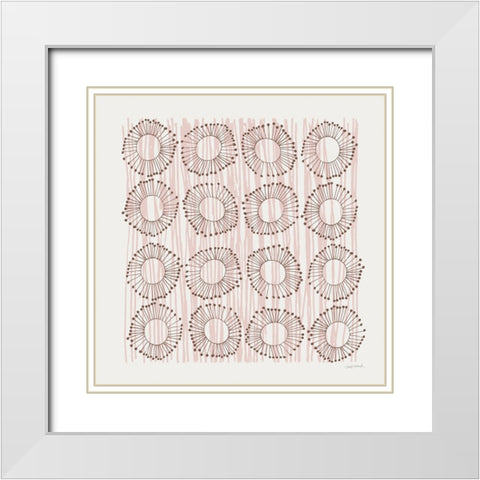 Main Street Twirled Blush White Modern Wood Framed Art Print with Double Matting by Warrick, Cheryl