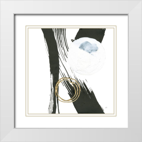 Many Moons II White Modern Wood Framed Art Print with Double Matting by Paschke, Chris