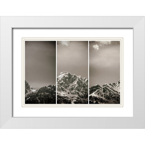Peak Panel White Modern Wood Framed Art Print with Double Matting by Larson, Nathan