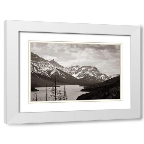 Spring Range White Modern Wood Framed Art Print with Double Matting by Larson, Nathan