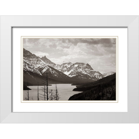 Spring Range White Modern Wood Framed Art Print with Double Matting by Larson, Nathan