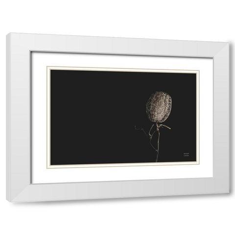 The Flower White Modern Wood Framed Art Print with Double Matting by Larson, Nathan