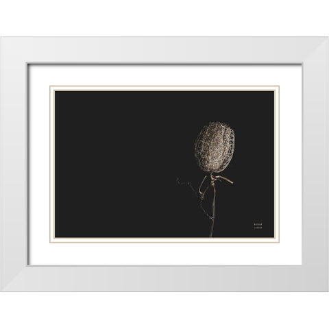 The Flower White Modern Wood Framed Art Print with Double Matting by Larson, Nathan