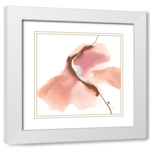 Organic I White Modern Wood Framed Art Print with Double Matting by Paschke, Chris