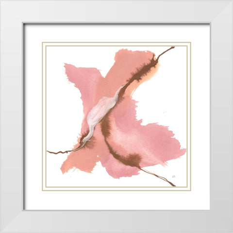 Organic III White Modern Wood Framed Art Print with Double Matting by Paschke, Chris