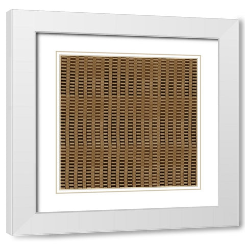 Raffia IA Neutral White Modern Wood Framed Art Print with Double Matting by Green, Nancy