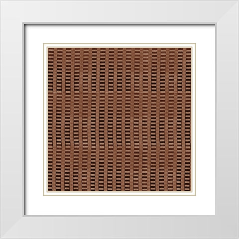 Raffia IB Neutral White Modern Wood Framed Art Print with Double Matting by Green, Nancy