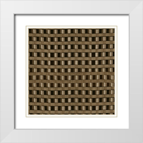Raffia II Neutral White Modern Wood Framed Art Print with Double Matting by Green, Nancy