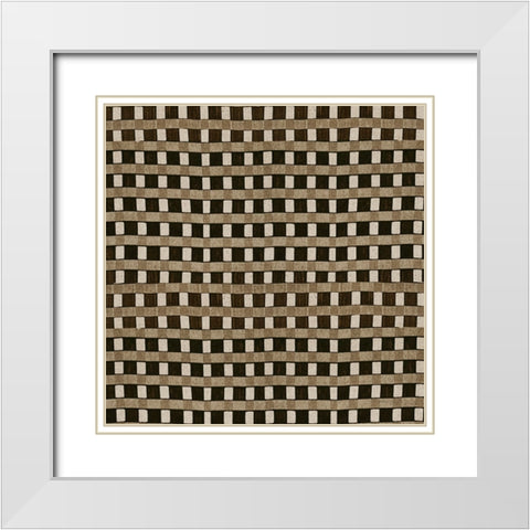 Raffia III Neutral White Modern Wood Framed Art Print with Double Matting by Green, Nancy