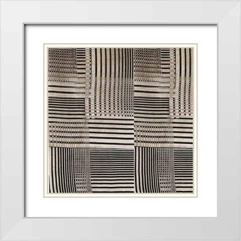 Raffia IV Neutral White Modern Wood Framed Art Print with Double Matting by Green, Nancy
