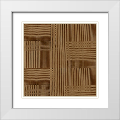 Raffia IX Neutral White Modern Wood Framed Art Print with Double Matting by Green, Nancy