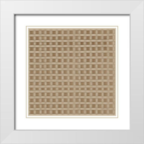 Raffia VII Neutral White Modern Wood Framed Art Print with Double Matting by Green, Nancy