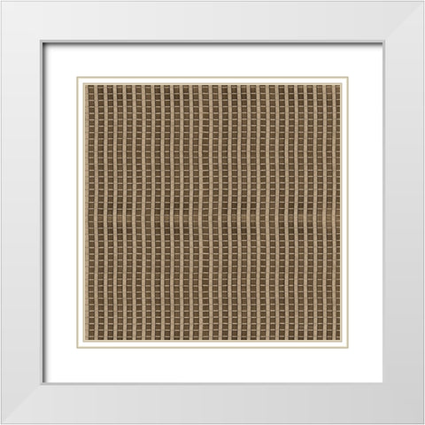 Raffia VIII Neutral White Modern Wood Framed Art Print with Double Matting by Green, Nancy