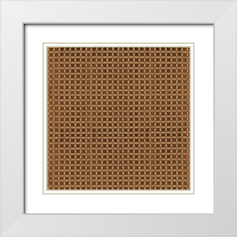 Raffia X Neutral White Modern Wood Framed Art Print with Double Matting by Green, Nancy
