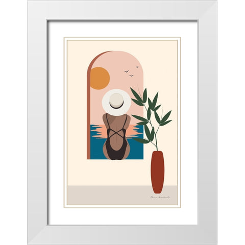 Luxe Traveler III White Modern Wood Framed Art Print with Double Matting by Escalante, Omar