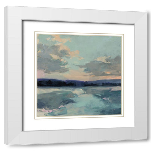 Ephemeral Sky White Modern Wood Framed Art Print with Double Matting by Purinton, Julia