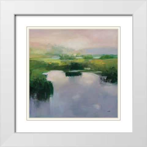 Still Water White Modern Wood Framed Art Print with Double Matting by Purinton, Julia