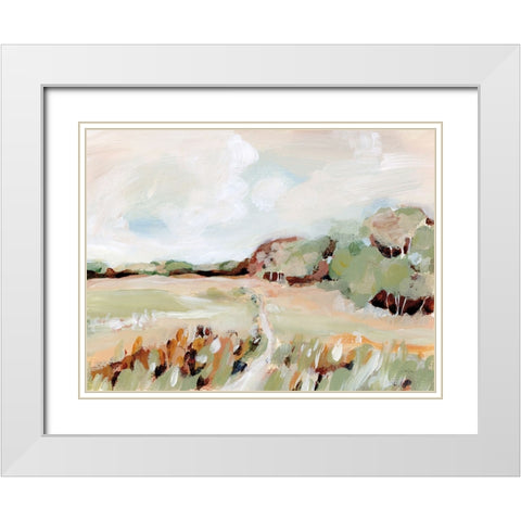 Autumn Breeze White Modern Wood Framed Art Print with Double Matting by Pete, Katrina