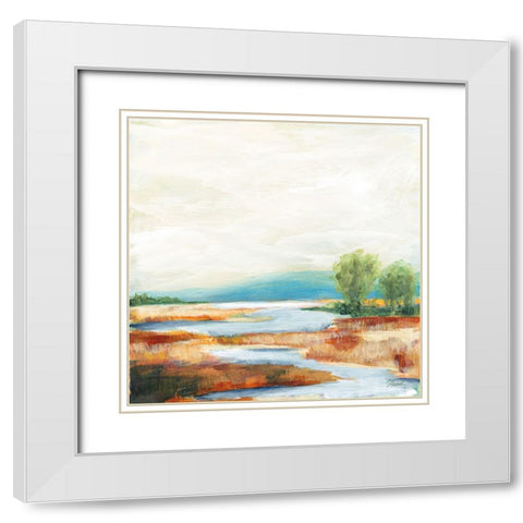 Autumn Wetland White Modern Wood Framed Art Print with Double Matting by Schlabach, Sue
