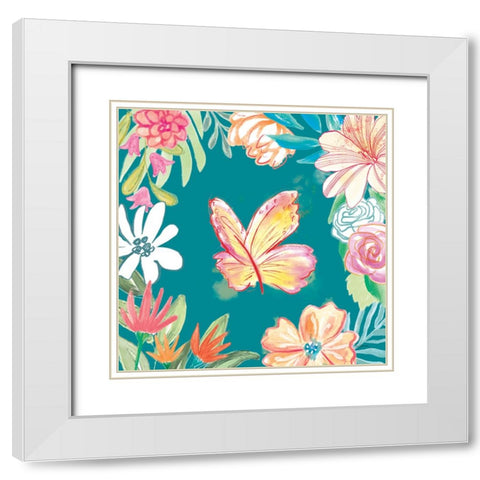 Flower Fun IV Dark White Modern Wood Framed Art Print with Double Matting by Urban, Mary