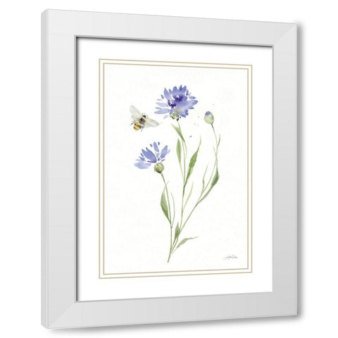 Wild for Wildflowers III White Modern Wood Framed Art Print with Double Matting by Pete, Katrina