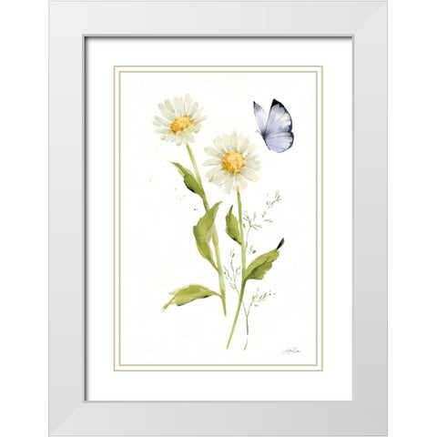 Wild for Wildflowers IV White Modern Wood Framed Art Print with Double Matting by Pete, Katrina