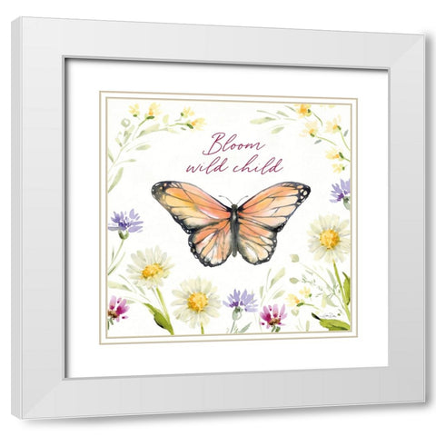 Wild for Wildflowers VI White Modern Wood Framed Art Print with Double Matting by Pete, Katrina