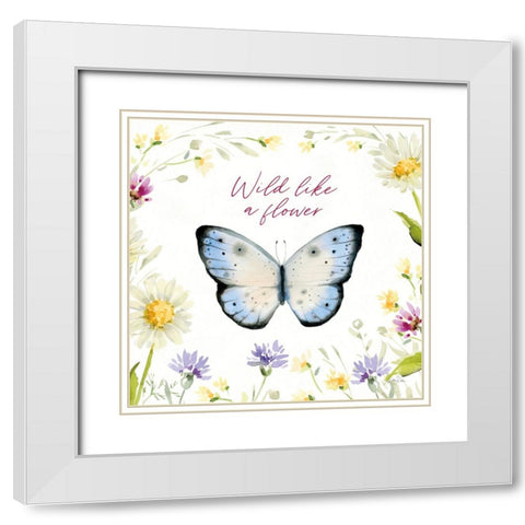 Wild for Wildflowers VII White Modern Wood Framed Art Print with Double Matting by Pete, Katrina