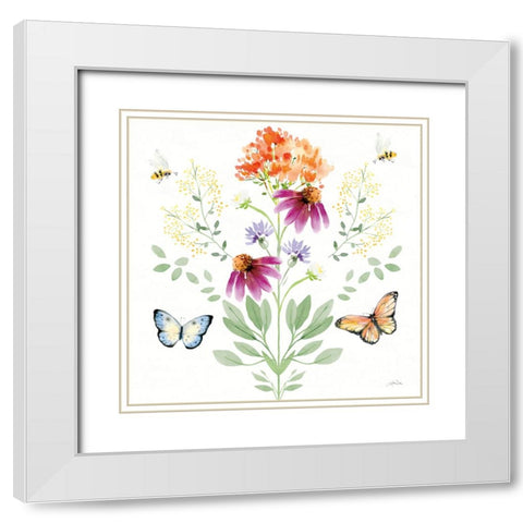 Wild for Wildflowers VIII White Modern Wood Framed Art Print with Double Matting by Pete, Katrina