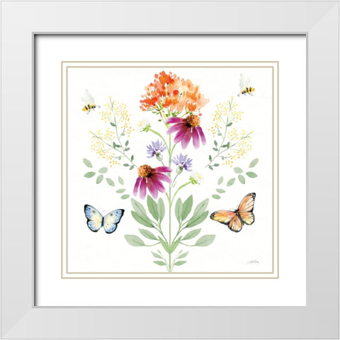Wild for Wildflowers VIII White Modern Wood Framed Art Print with Double Matting by Pete, Katrina