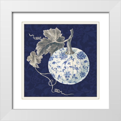 Floursack Autumn VI Chinoiserie White Modern Wood Framed Art Print with Double Matting by Nai, Danhui