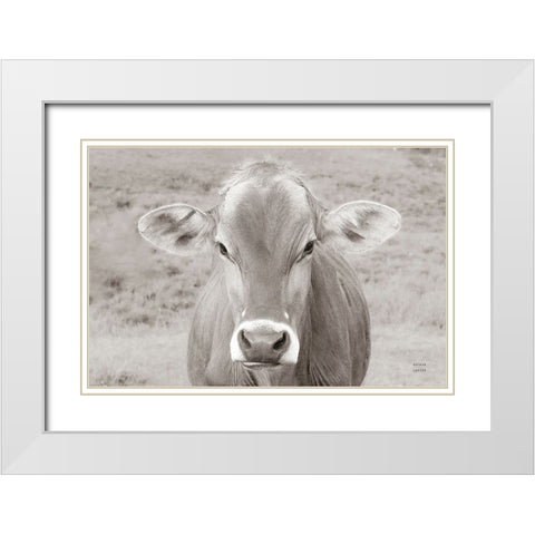 Dairy Barn Neutral White Modern Wood Framed Art Print with Double Matting by Larson, Nathan