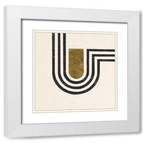 Path I White Modern Wood Framed Art Print with Double Matting by Hershey, Moira