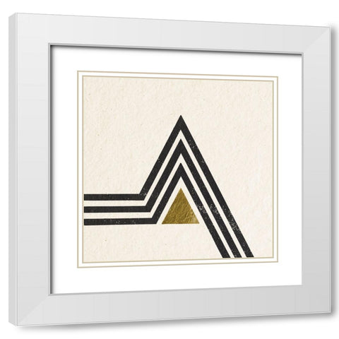 Path IV White Modern Wood Framed Art Print with Double Matting by Hershey, Moira