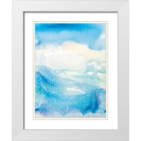 Mountain Mist II White Modern Wood Framed Art Print with Double Matting by Hristova, Albena