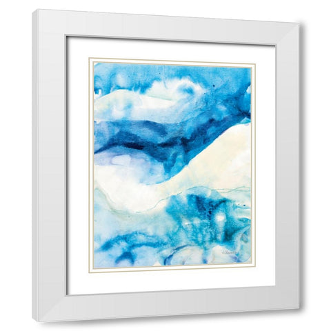 Mountain Mist III White Modern Wood Framed Art Print with Double Matting by Hristova, Albena